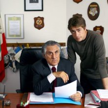 Lando Buzzanca e Giovanni Scifoni sul set della serie Io e mio figlio - Nuove storie per il commissario Vivaldi