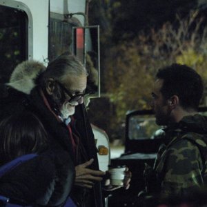 Il regista George Romero sul set del film Le cronache dei morti viventi