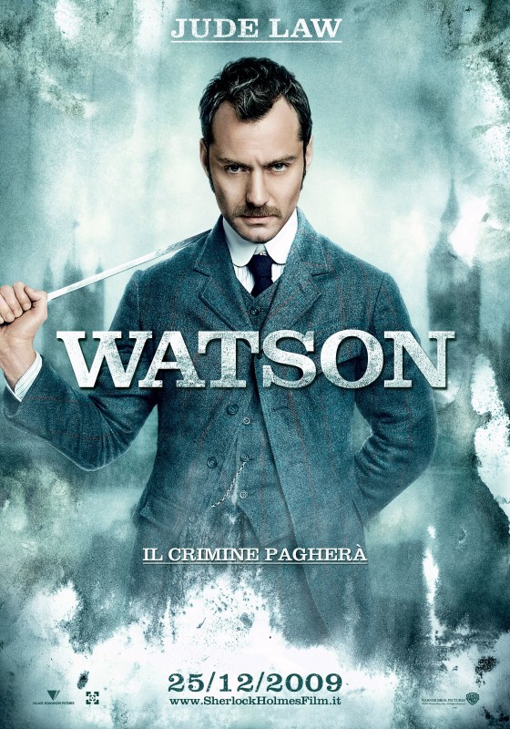 Character Poster Italiano Per Sherlock Holmes Jude Law Watson 124391