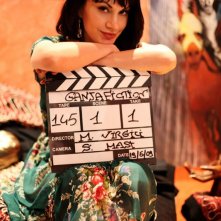 Crisula Stafida sul set del film Ganja Fiction diretto da Mirko Virgili