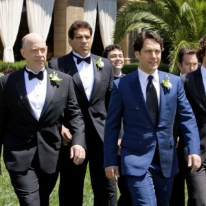 J.K. Simmons, Joe Lo Truglio, Paul Rudd, Thomas Lennon e Andy Samberg in una scena del film I Love You, Man
