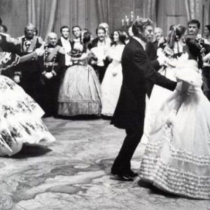 Un'immagine in bianco e nero del film Il gattopardo