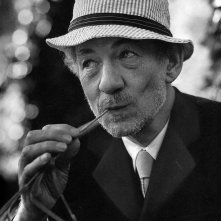 Un Ritratto In Bianco E Nero Di Ian Mckellen Con Spiga Di Grano 125081