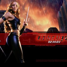 Un wallpaper ufficiale di Elektra (Jennifer Garner) per il film Daredevil