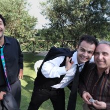 Andrea De Rosa, Ernesto Mahieux e Renato Solpietro sul set di Ganja Fiction