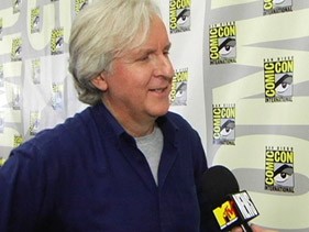 Comic-Con 2009: James Cameron durante la presentazione del suo film Avatar.