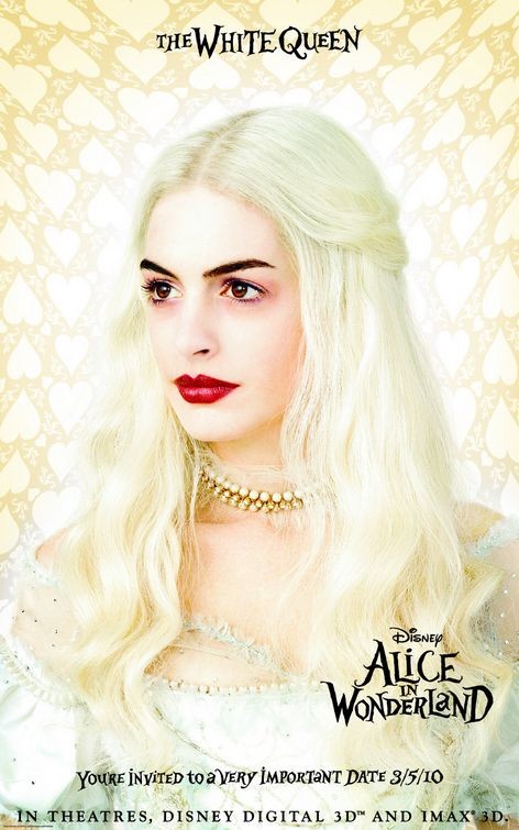 Character Poster Per Alice In Wonderland Anne Hathaway E La Regina Bianca 125722