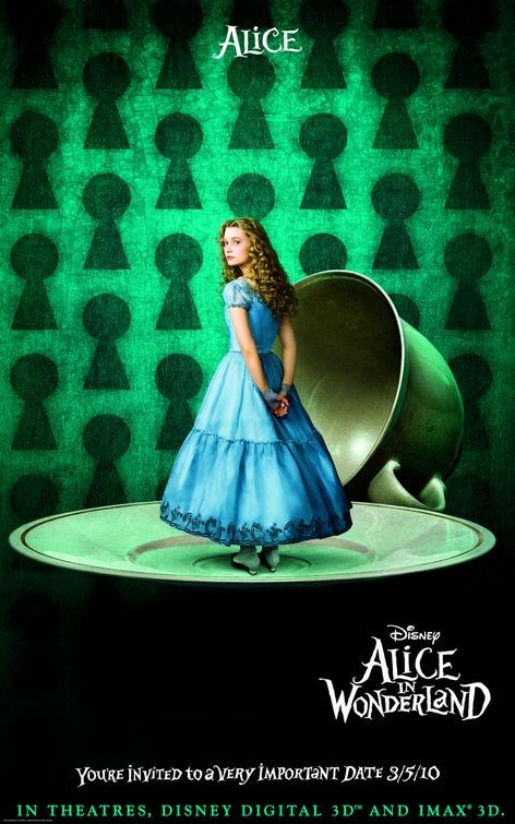 Character Poster Per Alice In Wonderland Mia Wasikowska E Alice 125724