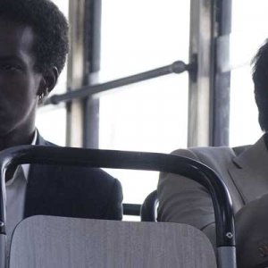 Valerio Mastandrea e Said Sabrie in una scena di Good Morning, Aman