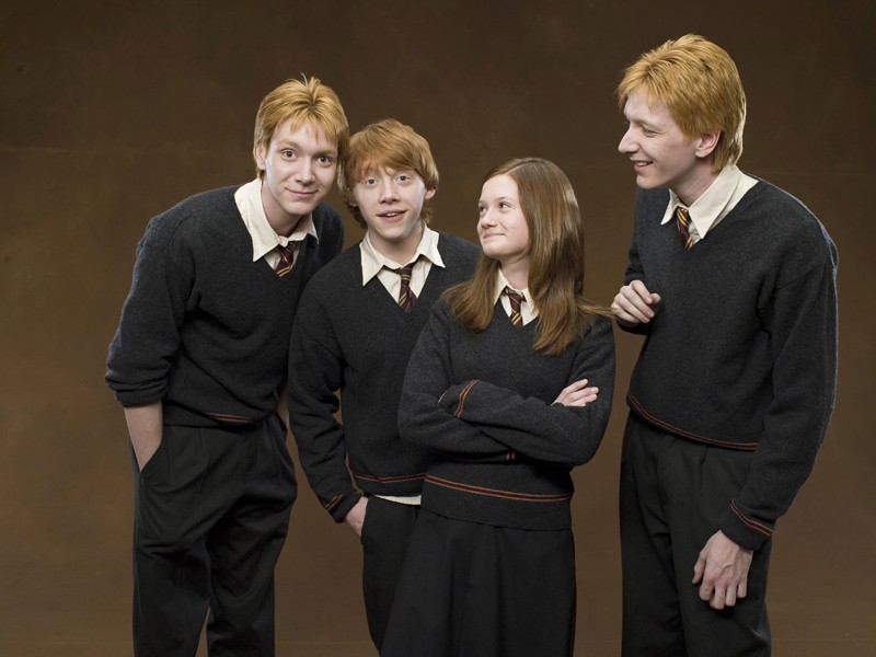 I Fratelli Weasley I Gemelli Phelps Rupert Grint E Bonnie Wright In Una Foto Promozionale Del Film Harry Potter E L Ordine Della Fenice 125954