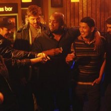 Florentine Lahme, Ty Olsson, Dylan Taylor, Malik Yoba, Zahf Paroo ed Eyal Podell in una scena dell'episodio Threshold di Defying Gravity