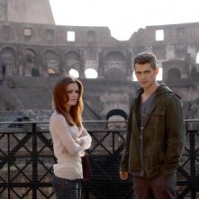 Hayden Christensen e Rachel Bilson sul set, a Roma, per il film Jumper - Senza confini