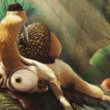 Scrat e Scrattina in una bolla in una scena del film d'animazione 'L'era glaciale 3 - L'alba dei dinosauri'