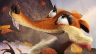 Un primo piano di Scrattina in una scena del film d'animazione 'Ice Age: Dawn of the Dinosaurs'