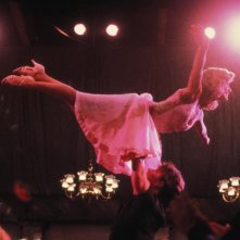 Patrick Swayze e Jennifer Grey durante il ballo finale del film Dirty Dancing
