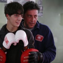 Campanelli e Castellitto in una scena del film Alza la testa