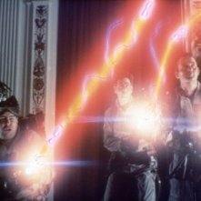 Bill Murray, Dan Aykroyd ed Harold Ramis in una scena di Ghostbusters - Acchiappafantasmi