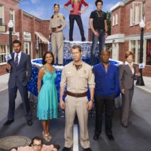 Il cast della stagione 3 di Eureka in una foto promozionale