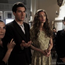Francesco Scianna, Margareth Madè e Nicole Grimaudo in una scena del film Baaria