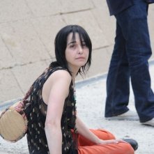 Laura Ferrari sul set di Sogno il mondo il venerdì