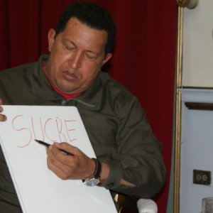 Hugo Chávez in una scena del documentario South of the Border