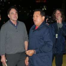 Il regista Oliver Stone e Hugo Chávez in un'immagine del documentario South of the Border