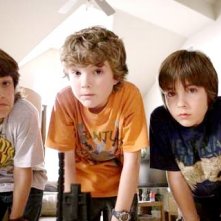Trevor Gagnon, Leo Howard e Rebel Rodriguez in una scena del film Il mistero della pietra magica