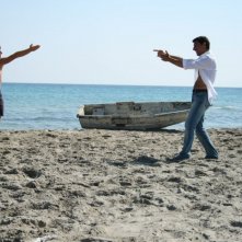 Filippo Pucillo ed Emilio Solfrizzi in un'immagine del film Piede di Dio