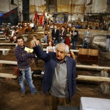 Francesco Maselli sul set del film Le ombre rosse