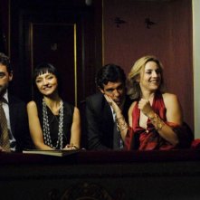 Massimo Poggio, Maria De Medeiros, Alessandro Gassman e Michela Cescon in una scena del film Il compleanno