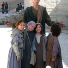 Franco Pistoni sul set di Christine, biopic di Cristina da Pizzano, esordio alla regia di Stefania Sandrelli