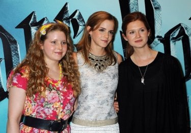 Jessie Cave, Emma Watson e Bonnie Wright, a Londra, per la premiere del film Harry Potter e il Principe Mezzosangue