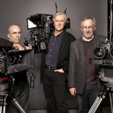 Jeffrey Katzenberg, James Cameron e Steven Spielberg, tre dei maggiori fautori del cinema 3d