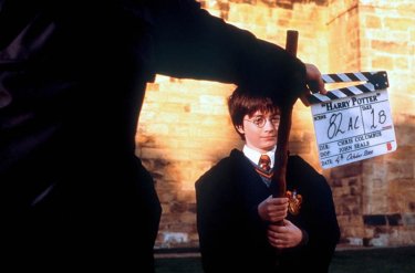 Daniel Radcliffe sul set del film Harry Potter e la Pietra Filosofale