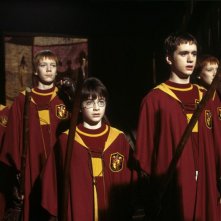 La squadra di quidditch del Grifondoro nel film Harry Potter e la pietra filosofale