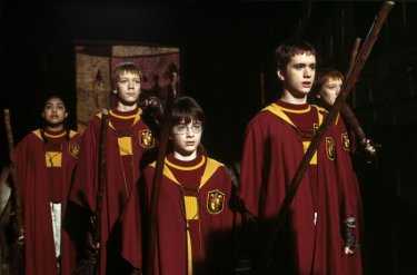 La squadra di quidditch del Grifondoro nel film Harry Potter e la pietra filosofale