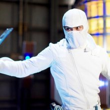 Lee Byung-hun (Storm Shadow) in una sequenza nel film G.I.Joe: La nascita dei Cobra