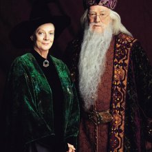 Maggie Smith (Professoressa McGranitt) e Richard Harris (Albus Silente) per il film Harry Potter e la pietra filosofale