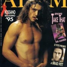Rossano Rubicondi sulla cover del magazine gay 'Adam', negli anni '90