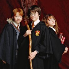 Rupert Grint Daniel Radcliffe Emma Watson E Il Topo Crosta Per Il Film Harry Potter E La Pietra Filosofale 129113