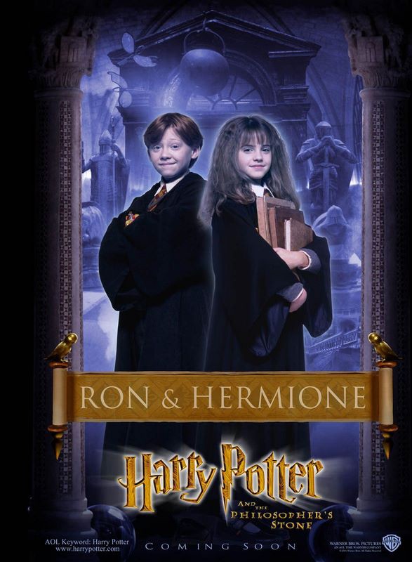 Un Character Poster Dedicato A Ron Ed Hermone Per Il Film Harry Potter E La Pietra Filosofale 129069