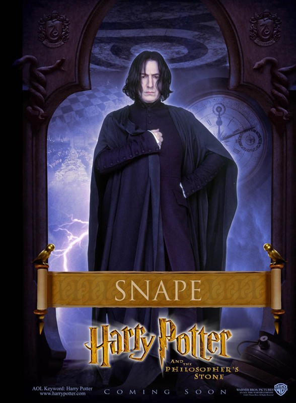 Un Character Poster Dedicato Alla Professor Severus Piton Per Il Film Harry Potter E La Pietra Filosofale 129073
