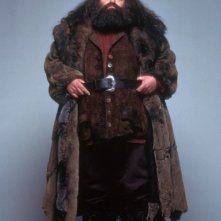 Una foto promo di Rubeus Hagrid (Robbie Coltrane) per il film Harry Potter e la Pietra Filosofale