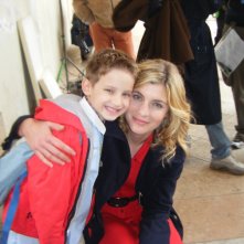 Dario Fiorica e Vittoria Puccini sul set della fiction Tutta la verità.