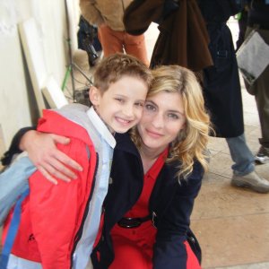 Dario Fiorica e Vittoria Puccini sul set della fiction Tutta la verità.