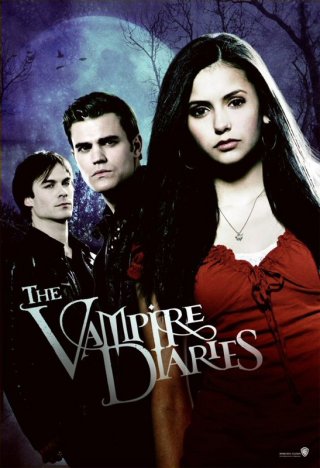 Un poster della prima stagione della serie The Vampire Diaries