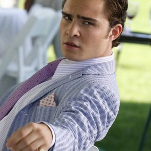 Ed Westwick (Chuck Bass) in una scena dell'episodio Reversals of Fortune di Gossip Girl