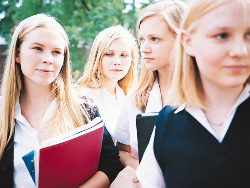 Kirsten Dunst, Leslie Hayman, Chelse Swain e A.J. Cook in una scena del film 'Il giardino delle vergini suicide'