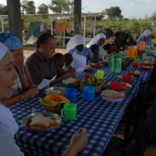 Barbara De Rossi in un momento del film TV Un coccodrillo per amico