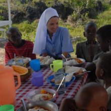 Barbara De Rossi in un momento della fiction Un coccodrillo per amico